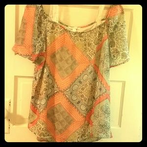 Multicolored Pheasant Top, size L